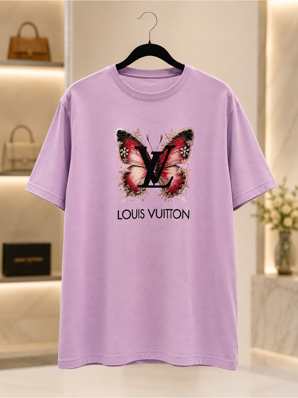 Lavender Butterfly Logo Short Sleeve Tee